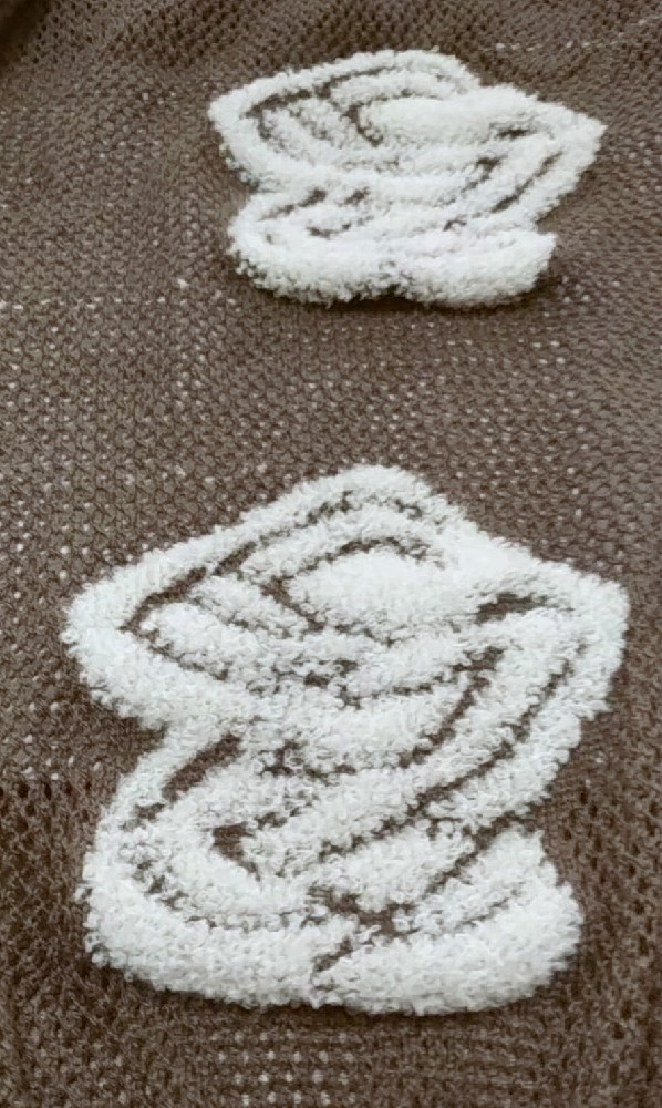 单面挑孔毛巾绣